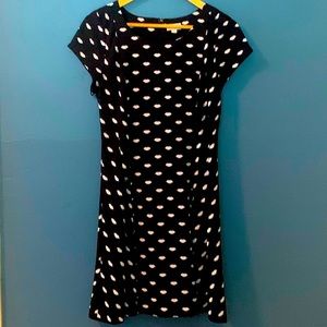 Maison Jules Black Lip Print Dress